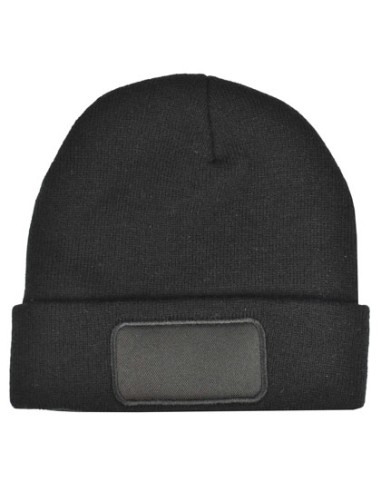 LME-1451-Knitted Hat With Patch